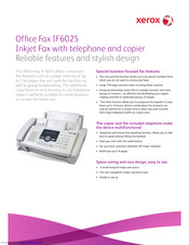 Xerox IF6025 Specifications