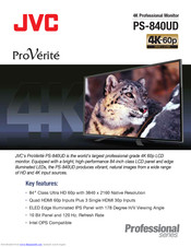 Jvc ProVerite PS-840UD Speci?Cations