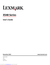 Lexmark X548 Series User Manual