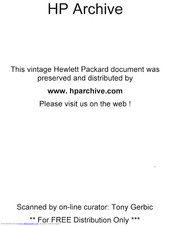 Hp 492A Operating And Service Manual