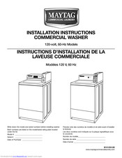 Maytag 120-volt 60-Hz Installation Instructions Manual
