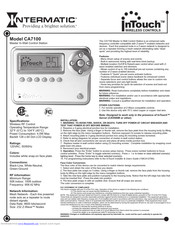Intermatic InTouch CA7100 User Manual