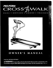 Proform CrossWalk Owner's Manual