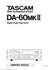 Tascam DA-60MKII Owner's Manual