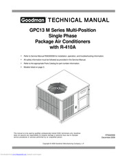 Goodman GPC1360M41A Technical Manual