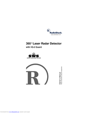 Radio Shack 360 Laser Radar Detector with VG-2 Guard Owner's Manual