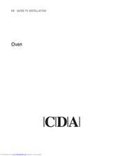 Cda Oven Manual To Installation