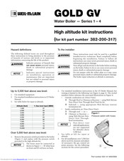 Weil-McLain Gold GV 2 Series Instructions