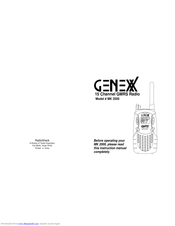 Radio Shack Genex MK 2000 Owner's Manual