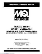Multiquip Mikasa MVH408GH Operation And Parts Manual