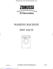 Zanussi Electrolux ZWF 1012 W Instruction Booklet