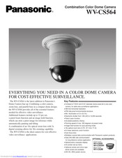 Panasonic WVCS564 - COLOR CCTV CAMERA Specifications
