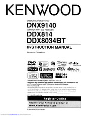 Kenwood DDX814 - EXCELON DOUBLE DIN DVD RECEIVER Instruction Manual