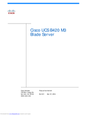 Cisco UCS B420 M3 Manual