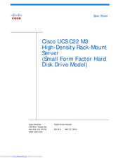 Cisco UCS C22 M3 Spec Sheet