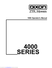 Dixon ZTR 4426 Operator's Manual