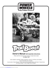 Fisher-Price Power Wheels TrailBeast 74527 Owner's Manual With Assembly Instructions