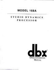 DBX 168A Operation & Service Manual