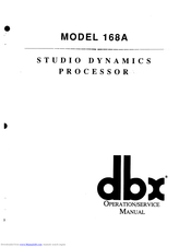 dbx 168A Operation & Service Manual