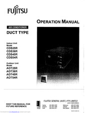Fujitsu AOT25R Operation Manual