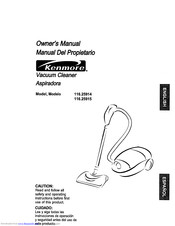 Kenmore ASPIRADORA 116.25915 Owner's Manual
