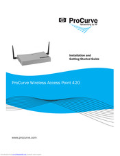 ProCurve 420 Installation And Getting Started Manual