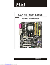 MSi K9A PLATINUM - Motherboard - ATX User Manual