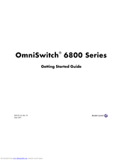 Alcatel-Lucent OmniSwitch 6800-24L Getting Started Manual