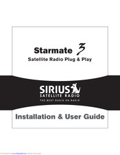 Sirius Satellite Radio Starmate 3 Installation & User Manual