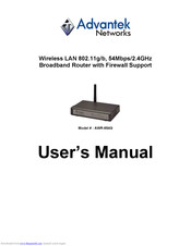 Advantek Networks AWR-854G User Manual