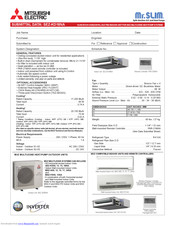 Mitsubishi Electric Mr.SLIM SEZ-KD18NA Specifications