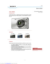 Sony DSC-W290/B Technical Specifications