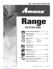 Amana Easy Touch Control 700 Use & Care Manual