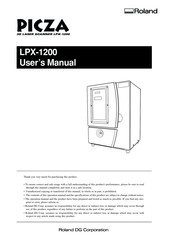 Roland Picza LPX-1200 User Manual