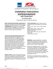 Jackson SUPERCHARGER with PowerCard Installation Instructions Manual