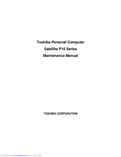 Toshiba Satellite P10 Series Maintenance Manual