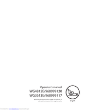 Husqvarna WG4815E, WG3613E Operator's Manual
