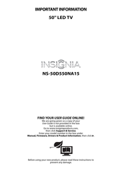 Insignia NS-50D550NA15 Specifications