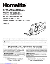 Homelite UT44172 Operator's Manual
