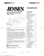Jensen CM715K Installation Manual