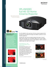 Sony VPL-HW50ES Brochure & Specs