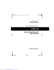 Optimus Optimus CTR-113 Owner's Manual