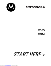 Motorola V505 Start Here Manual