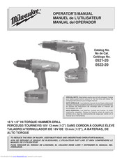 Milwaukee 0523-20 Operator's Manual