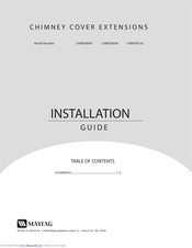 Maytag CHMEX8036 Installation Manual