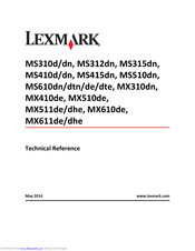 Lexmark MS315dn Technical Reference