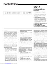 Electro-Voice Dx34A Brochure & Specs