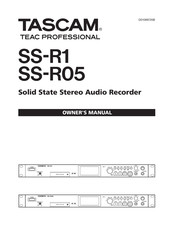 Tascam SS-R1 Owner's Manual