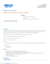 Tripp Lite PS7224-20HW Specifications