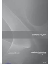 Fisher & Paykel FREESTANDING COOKER OR120 Installation And Use Instructions Manual